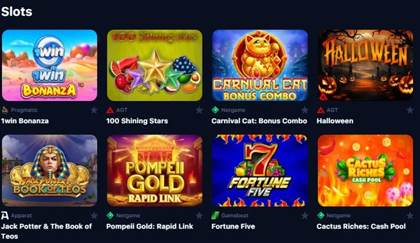 1win casino games