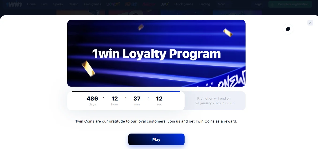 1win free Telegram vouchers